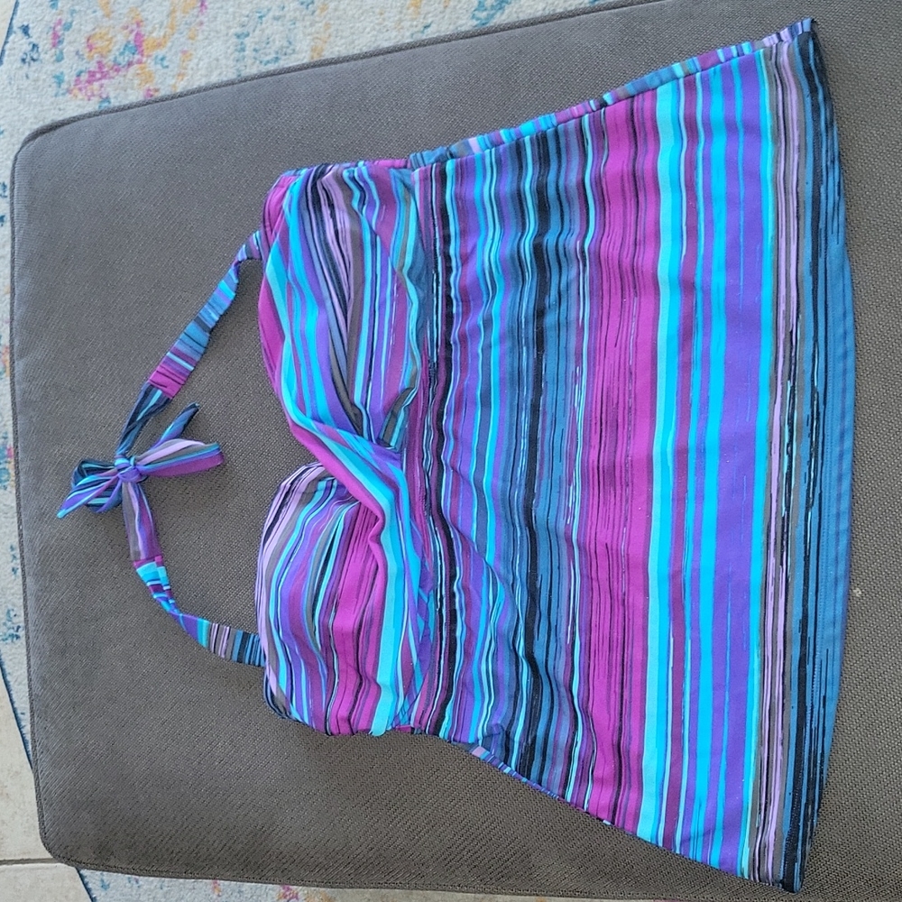 Mossimo Striped Halter Tankini NWOT